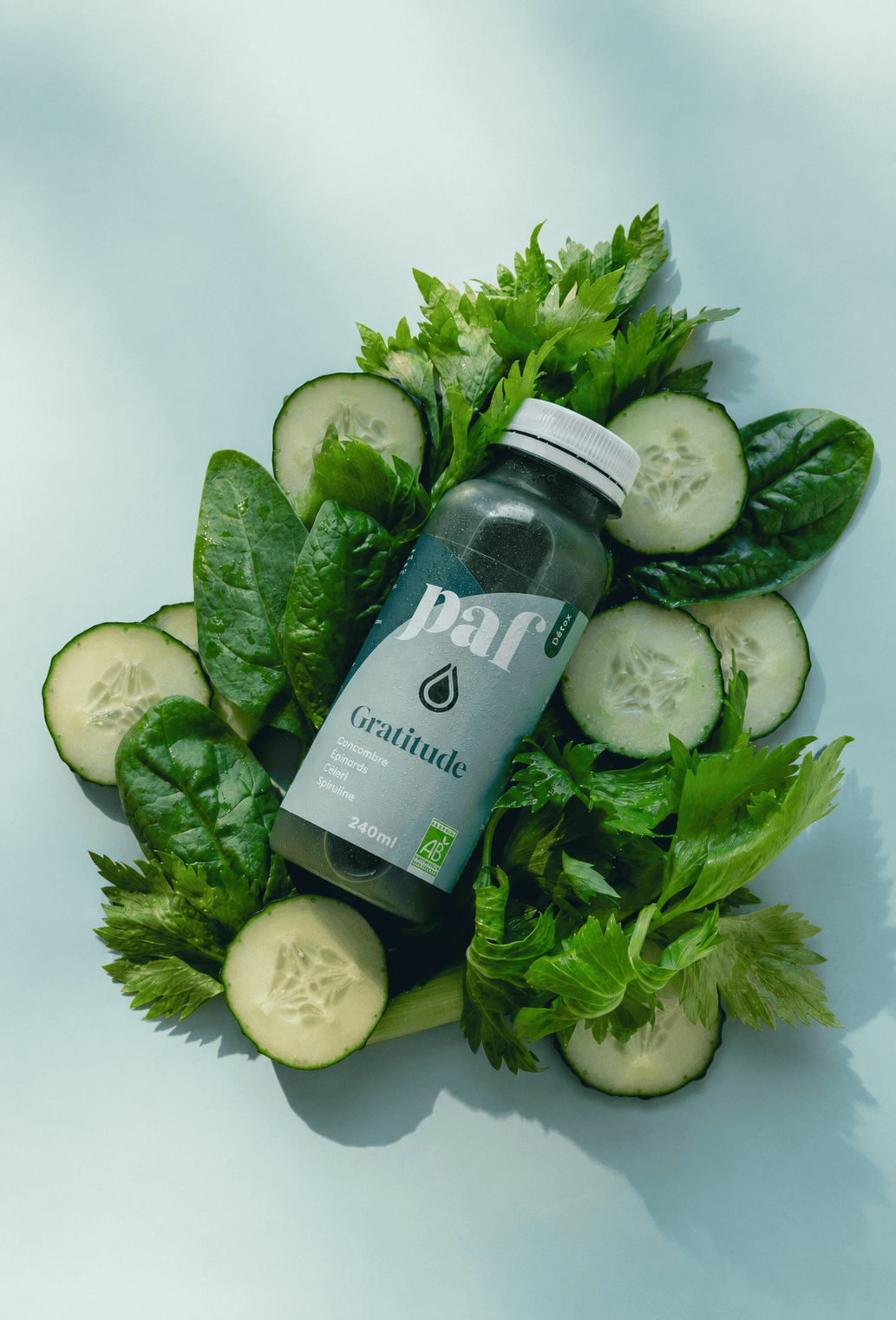 Coffret de jus de légumes verts & spiruline – GRATITUDE