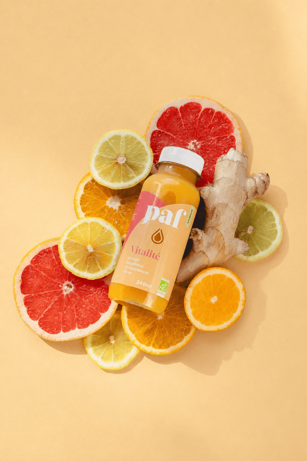 Coffret de jus orange, pamplemousse & gingembre  – VITALITÉ